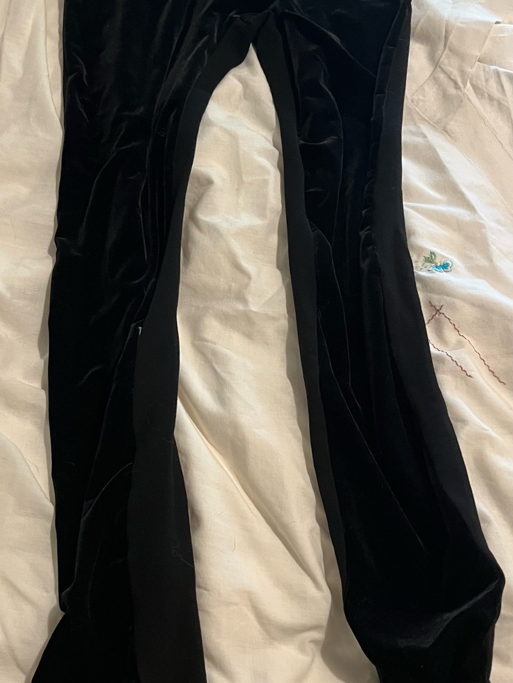 Anne Fontaine Black velveteen leggings